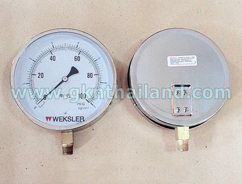 "WEKSLER" Pressure gauge Model : EA14MC 0-100 psi & 0-7 kg/cm2